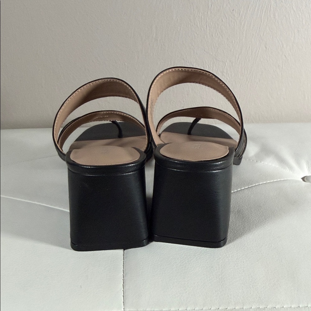 Sun + Stone Black Multi-Strap Mules View 4